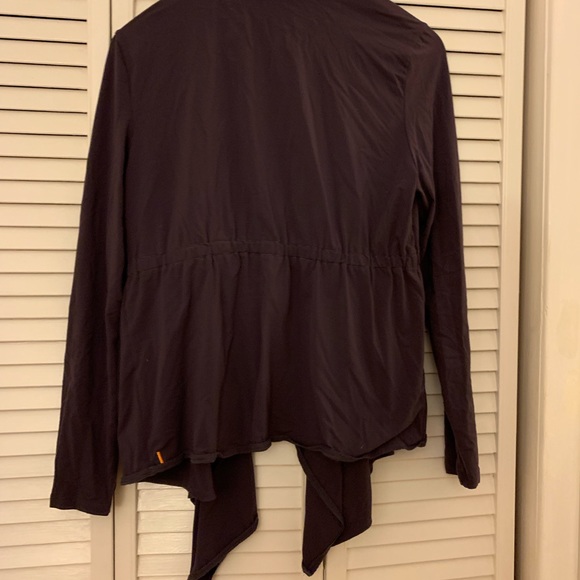 Lucy Eggplant Open Front Athletic Jacket - Picture 2 of 2